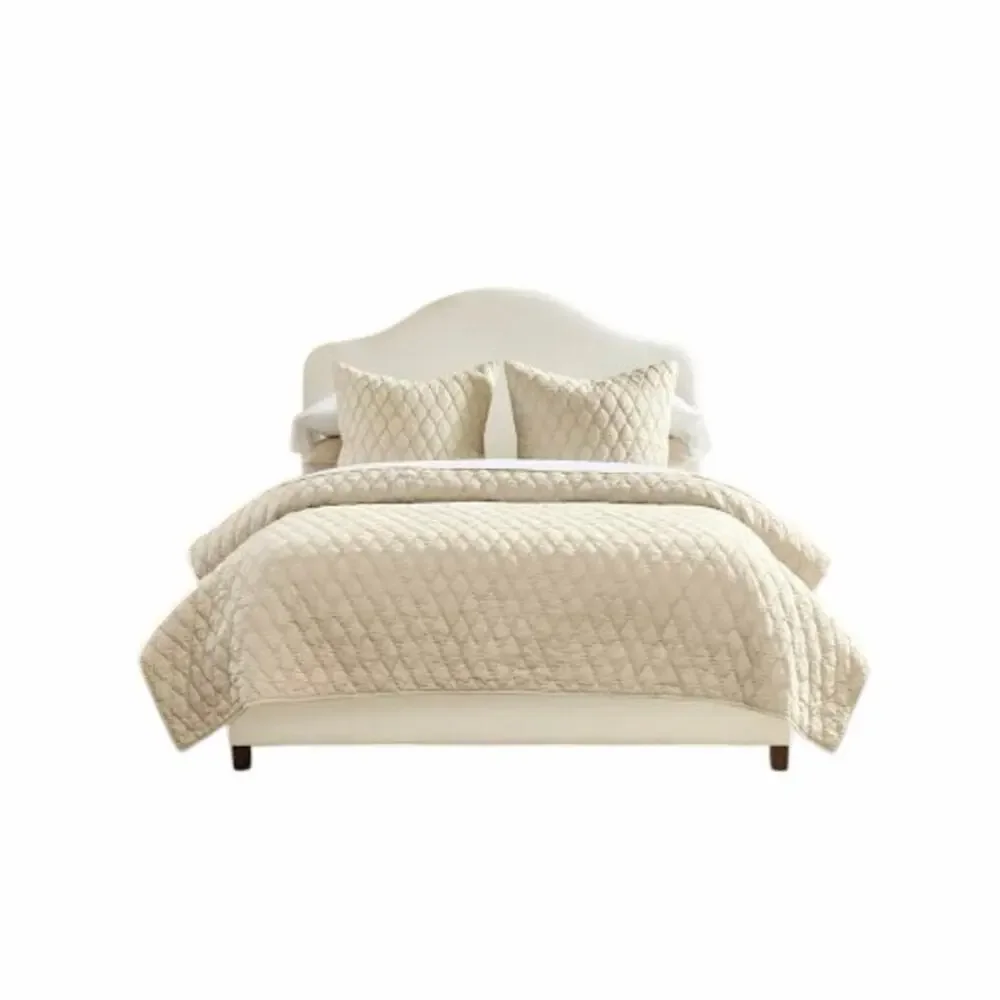 Pottery Barn Voile Quilted Sham Set of 2 White